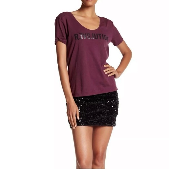 Zadig & Voltaire Virginia Grunge Sequin Mini Skirt - Picture 2 of 10